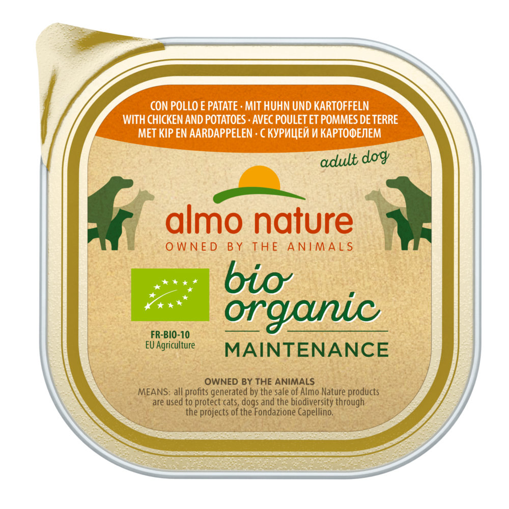 foto del prodotto almo nature bioorganic maintenance 9 x 300 g pollo bio patate bio