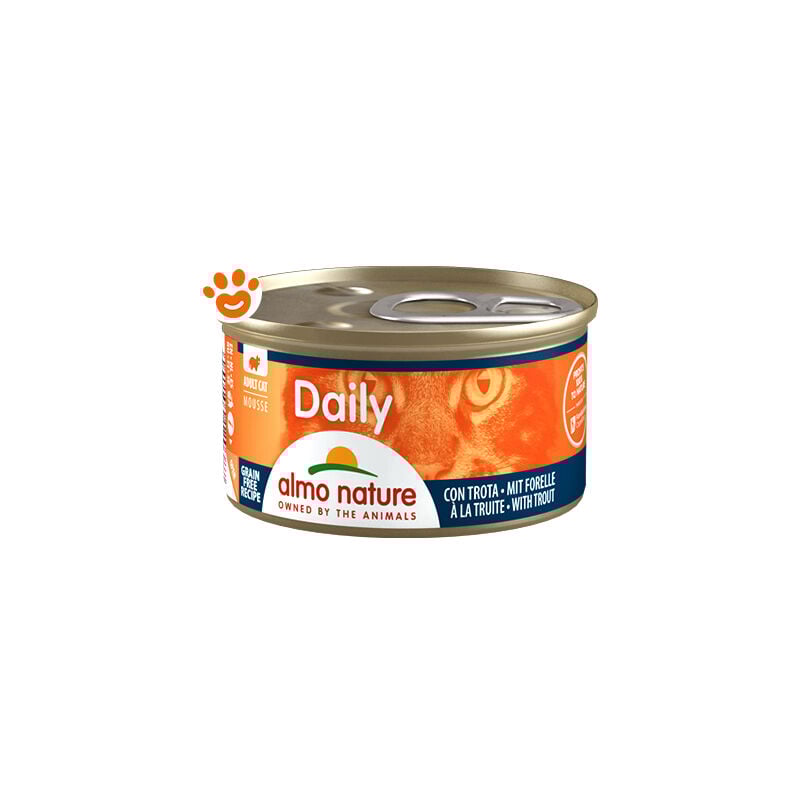 foto del prodotto almo nature - cat adult daily mousse con trota megapack cat adult daily mousse con trota megapack - lattina da 85 gr