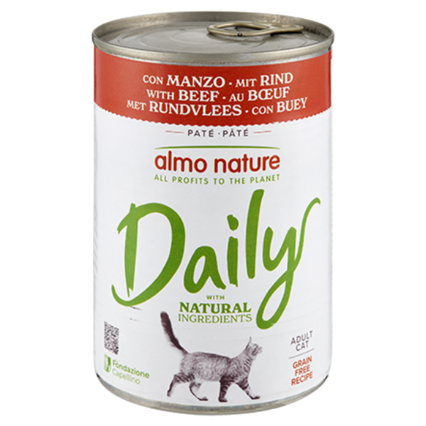 foto del prodotto almo nature cat daily 400 gr manzo cibo umido per gatti 1 ordine scegli lo sconto bzr5 bzr20 200 punti fedelt 