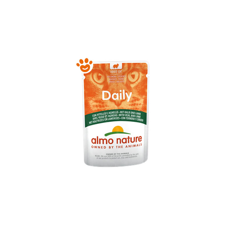 foto del prodotto almo nature cat daily vitello e agnello almo nature cat daily vitello e agnello bustina da 70 gr