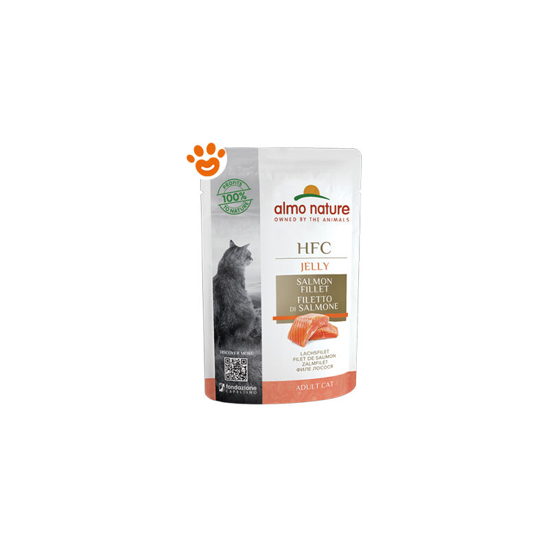 foto del prodotto almo nature cat hfc jelly filetto di salmone cat hfc jelly filetto di salmone bustina da 55 gr
