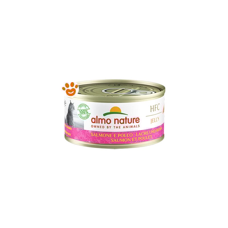 foto del prodotto almo nature cat hfc jelly salmone 5029h megapack cat hfc jelly salmone 5029h megapack lattina da 70 gr