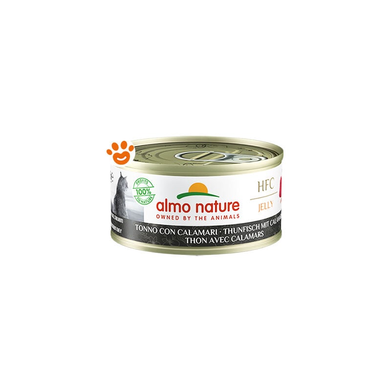 foto del prodotto almo nature cat hfc jelly tonno e calamari 5019h megapack cat hfc jelly tonno e calamari 5019h megapack lattina da 70 gr
