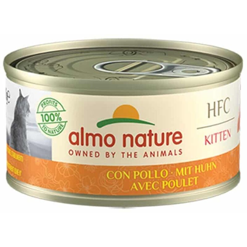 foto del prodotto almo nature - cat hfc kitten con pollo 5105h megapack cat hfc kitten con pollo 5105h megapack - lattina da 70 gr