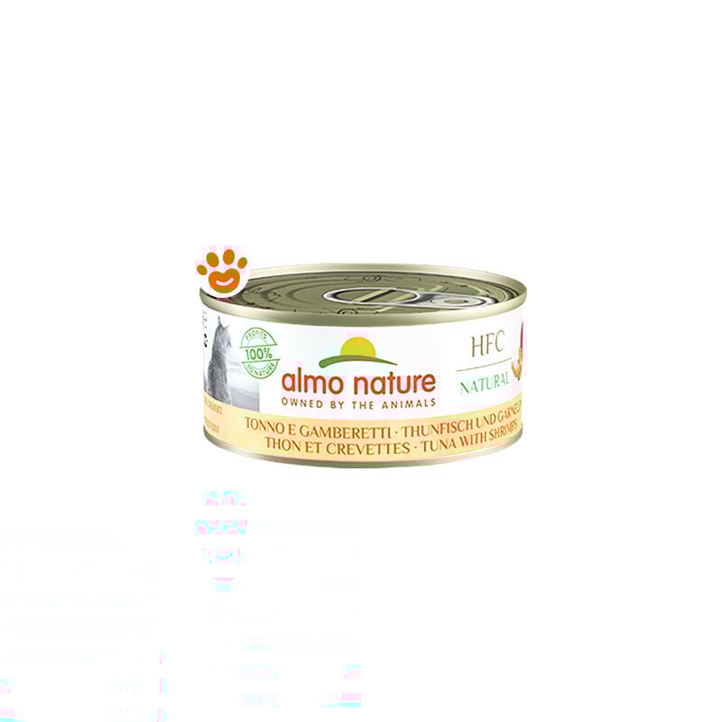 foto del prodotto almo nature cat hfc natural tonno e gamberetti 5023h megapack cat hfc natural tonno e gamberetti 5023h megapack lattina da 70 gr