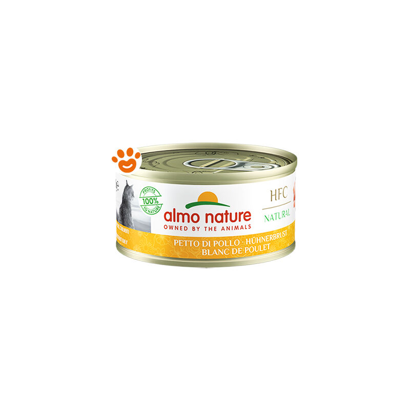 foto del prodotto almo nature cat hfc petto di pollo 5022h megapack cat hfc petto di pollo 5022h megapack lattina da 70 gr