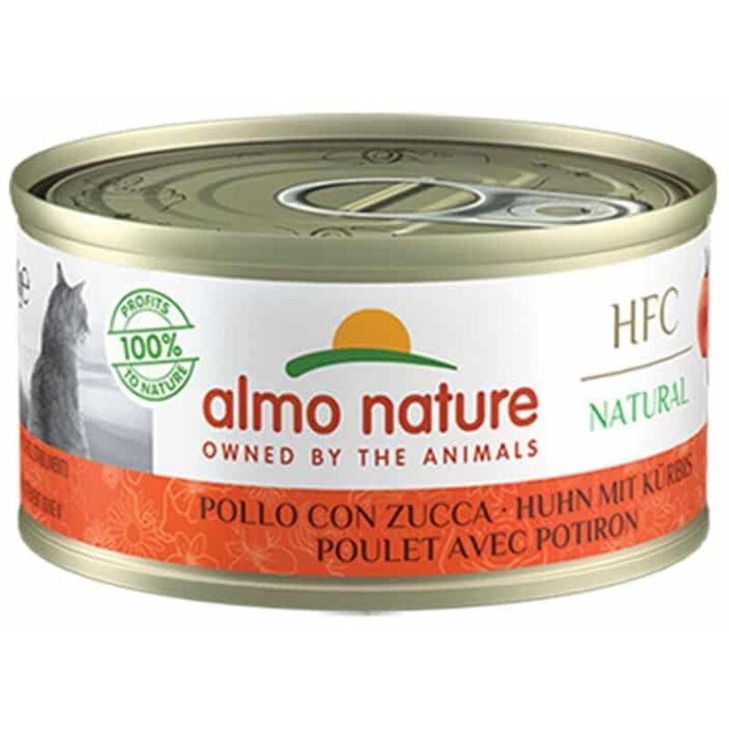 foto del prodotto almo nature - cat hfc pollo con zucca 5034h megapack cat hfc pollo con zucca 5034h megapack - lattina da 70 gr