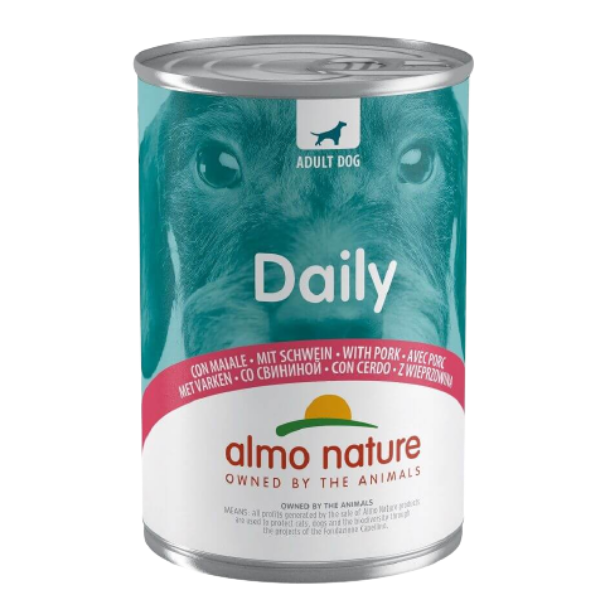 foto del prodotto almo nature daily men 400 gr maiale cibo umido per cani 1 ordine scegli lo sconto bzr5 bzr20 200 punti fedelt 