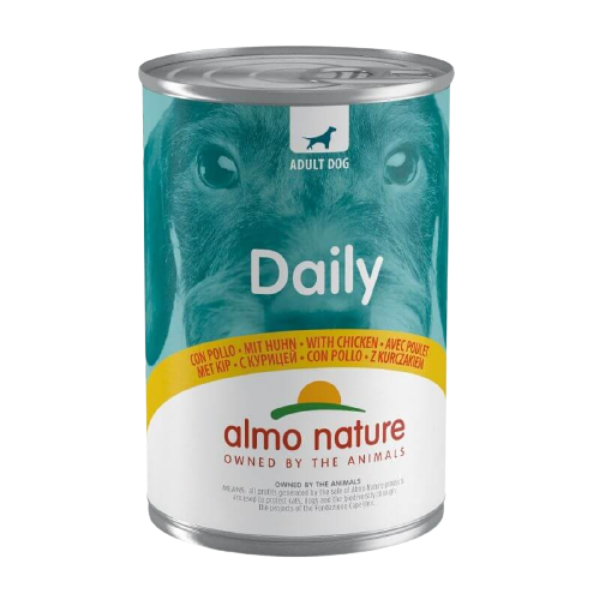 foto del prodotto almo nature daily menù 400 gr - pollo - cibo umido per cani - 1 ordine scegli lo sconto bzr5 bzr20 200 punti fedeltà