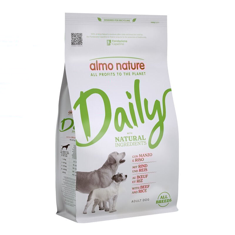 foto del prodotto almo nature daily per cani con manzo e riso da 1,2 kg