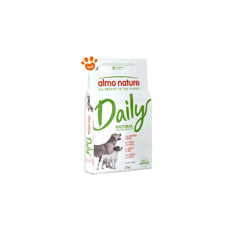 foto del prodotto almo nature dog adult all breeds daily manzo e riso dog adult all breeds daily manzo e riso sacco da 12 kg