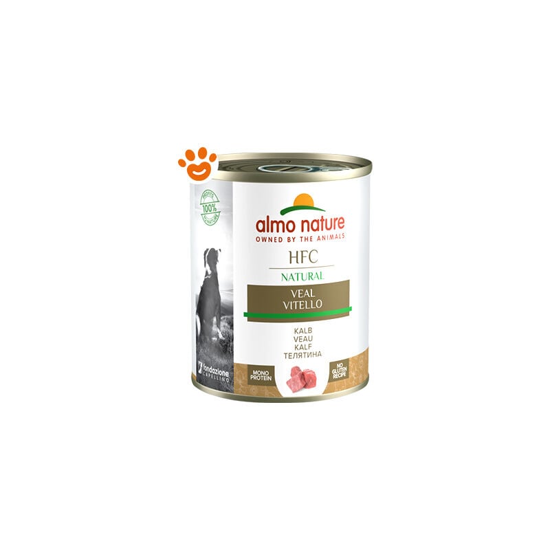 foto del prodotto almo nature - dog adult hfc natural vitello dog adult hfc natural vitello - lattina da 290 gr