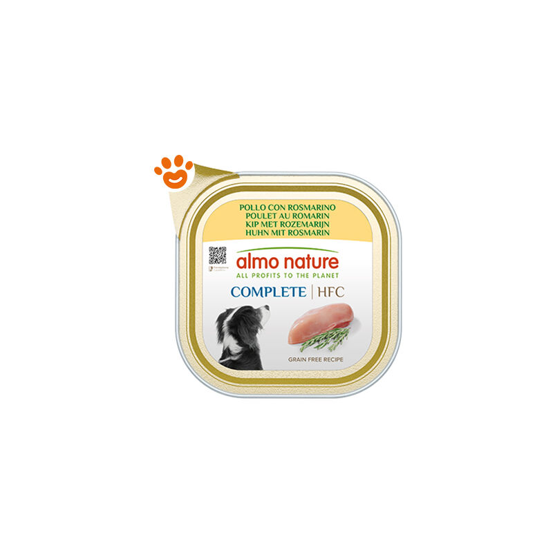 foto del prodotto almo nature dog hfc complete pollo con rosmarino dog hfc complete pollo con rosmarino vaschetta da 150 gr
