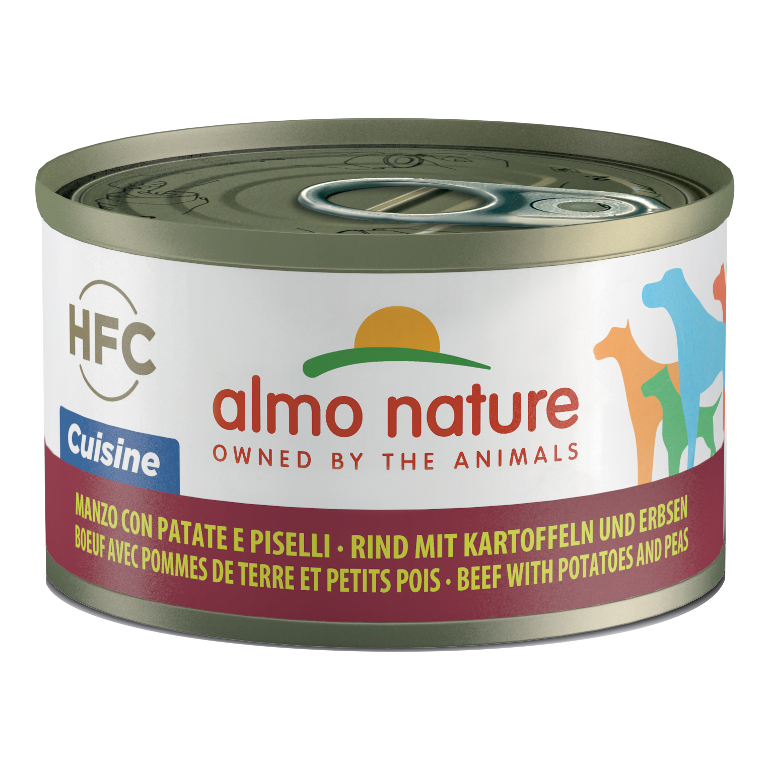 foto del prodotto almo nature dog hfc cuisine manzo con patate e piselli 95 g