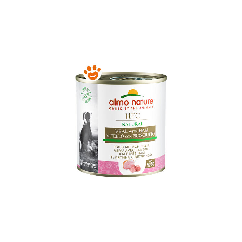 foto del prodotto almo nature dog hfc nature vitello con prosciutto dog hfc nature vitello con prosciutto lattina da 290 gr