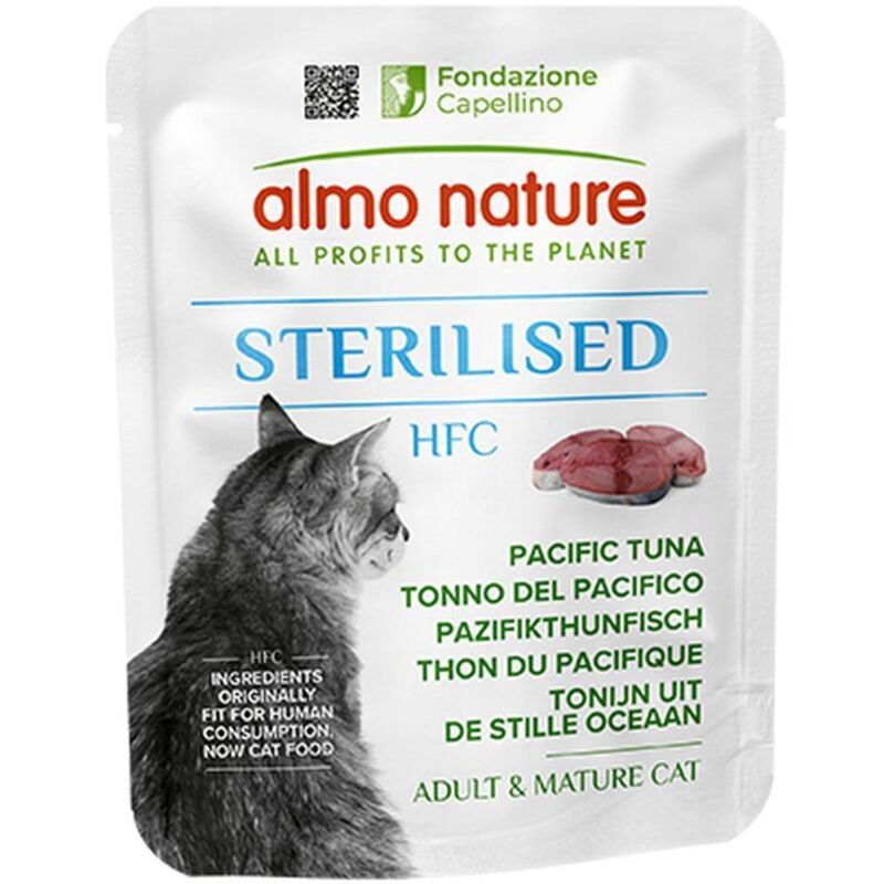 foto del prodotto almo nature gatto hfc sterilised busta 50gr tonno del pacifico