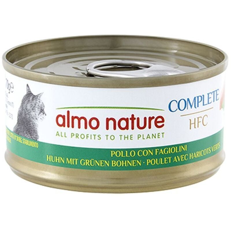 foto del prodotto almo nature hfc complete 6 x 70 g alimento umido per gatto pollo con fagiolini
