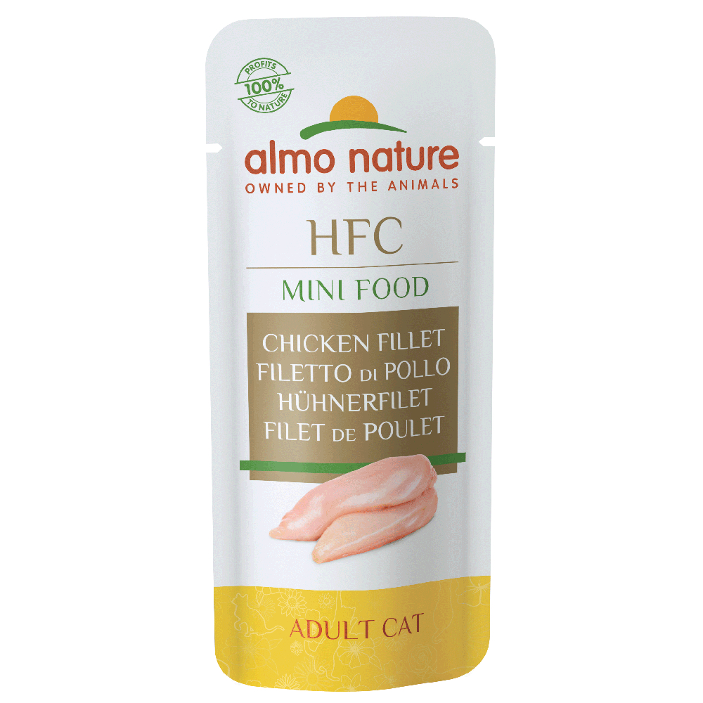 foto del prodotto almo nature hfc mini food snack 5 x 3 g filetto di pollo
