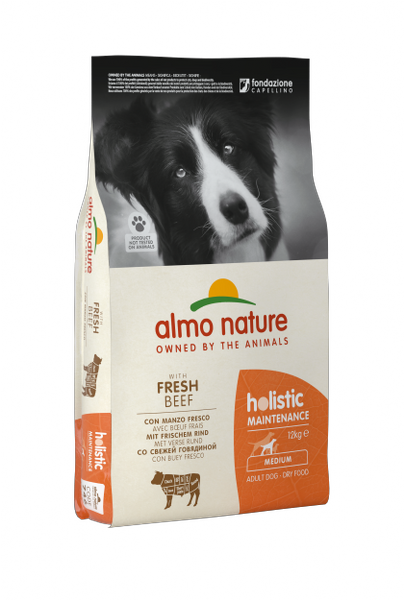 foto del prodotto almo nature holistic maintenance fresh medium adult con manzo 12 kg croccantini per cani 1 ordine scegli lo sconto bzr5 bzr20 200 punti fedelt 