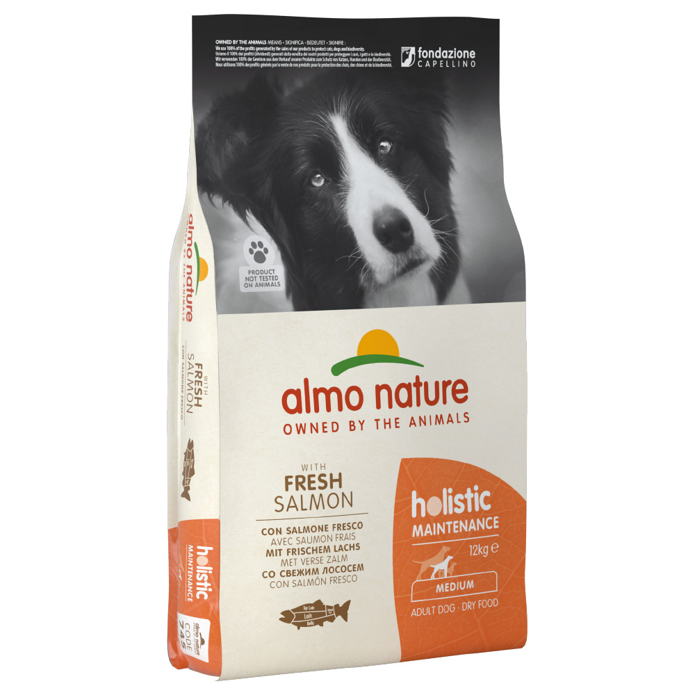 foto del prodotto almo nature holistic medium adult con salmone fresco 12 kg