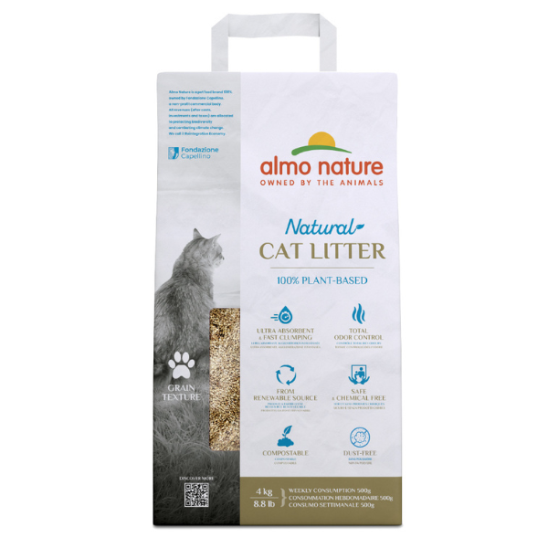 foto del prodotto almo nature natural cat litter grain texture lettiera vegetale 4 kg lettiera agglomerante 1 ordine scegli lo sconto bzr5 bzr20 200 punti fedelt 
