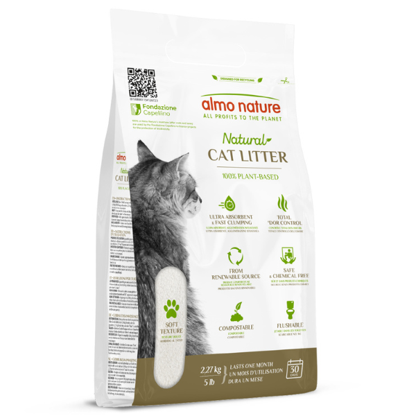foto del prodotto almo nature natural cat litter soft texture lettiera vegetale 2,27 kg lettiera vegetale 1 ordine scegli lo sconto bzr5 bzr20 200 punti fedelt 