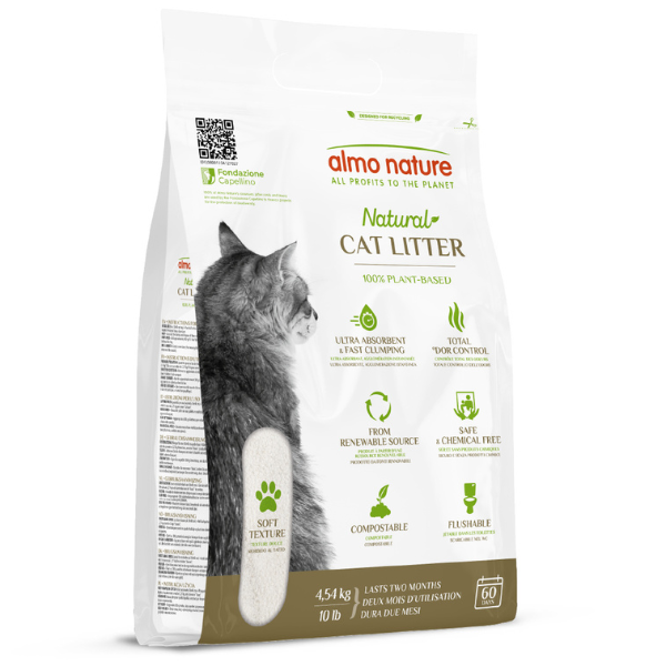 foto del prodotto almo nature natural cat litter soft texture lettiera vegetale 4,54 kg lettiera vegetale 1 ordine scegli lo sconto bzr5 bzr20 200 punti fedelt 
