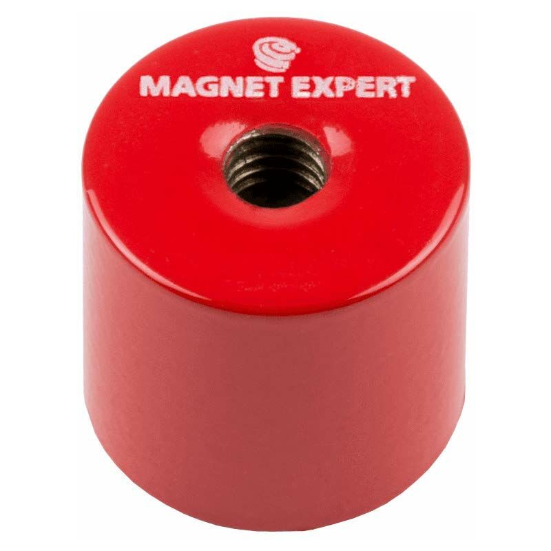 foto del prodotto alnico pot deeped pot per applicazioni altenzione, ingegneria e manurazione dia 20,5mm dia x 19mm di spessore c w m6 foro filettato 4kg