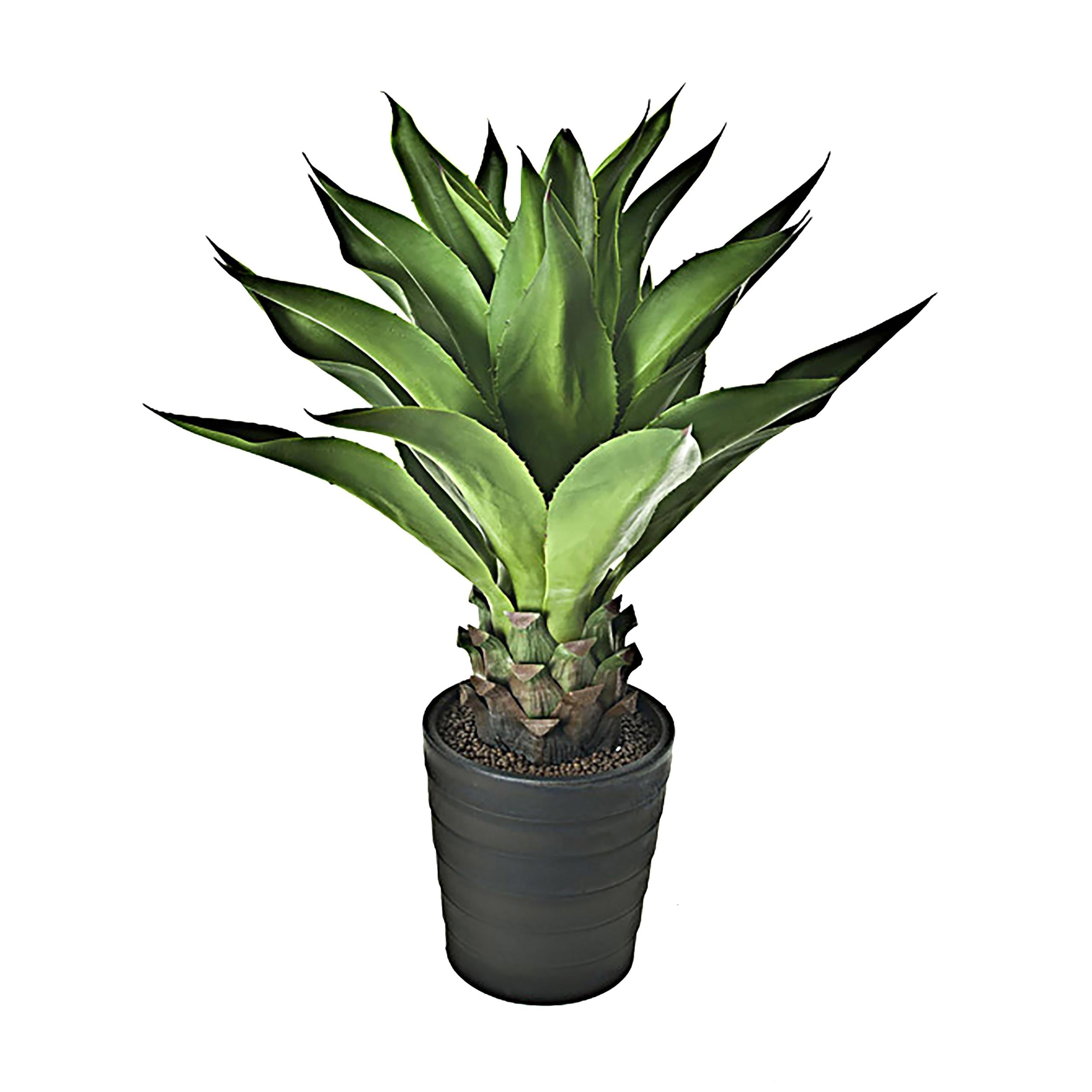 foto del prodotto aloe artificiale con vaso altezza 90 cm verde