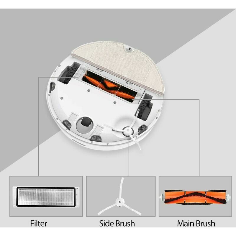 immagine 0 del prodotto alovez 10 pezzi di accessori di ricambio per robot xiaomi mi, robot roborock s50 s51 s55 s6, pezzi di ricambio, spazzole e filtri per eur