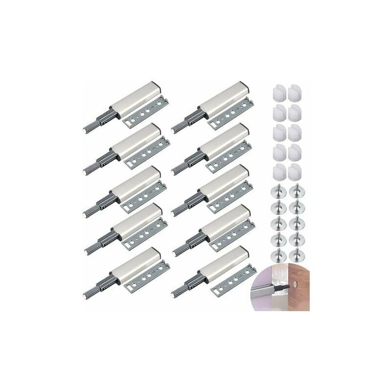 foto del prodotto alovez 10 pezzi push to open magnet push door cabinet chiusura magnetica, ammortizzatore per cassetto dell armadio, apre e chiude la porta con