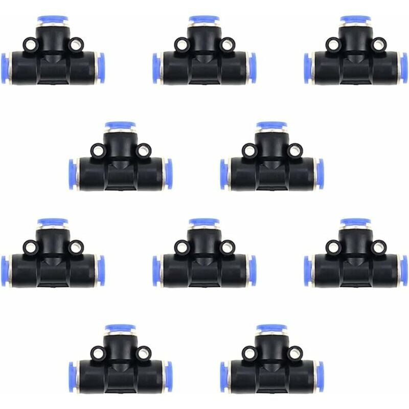 foto del prodotto alovez 10 pezzi tubi di collegamento pneumatici connettori rapidi 6 mm connettori rapidi pneumatici a inserimento rapido raccordo per tubo di linea