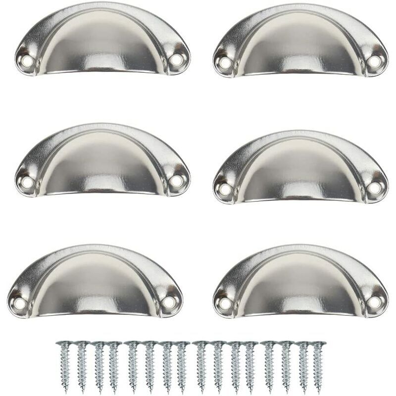 foto del prodotto alovez 10 pomelli vintage a conchiglia per cassettiere, mobili da cucina, pomelli per ante di armadietti in ferro retr curvi, 8,2 cm x 3,5 cm,