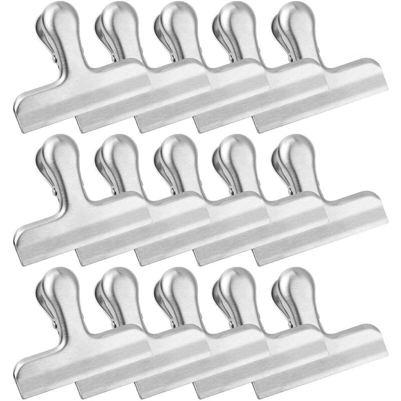 foto del prodotto alovez 15 pezzi clip per sacchetti alimentari clip per alimenti in acciaio inossidabile clip di tenuta per sacchetti ermetici per patatine