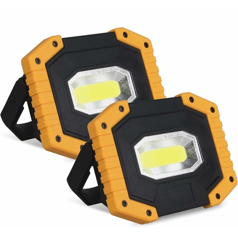 foto del prodotto alovez 2 confezioni faro da lavoro a led ricaricabile, lanterna portatile, modalit , faro a led usb per campeggio, cantiere, garage, officina