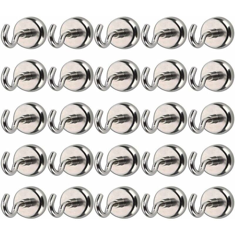 foto del prodotto alovez 25 pezzi ganci magnetici magneti al neodimio forza di trazione