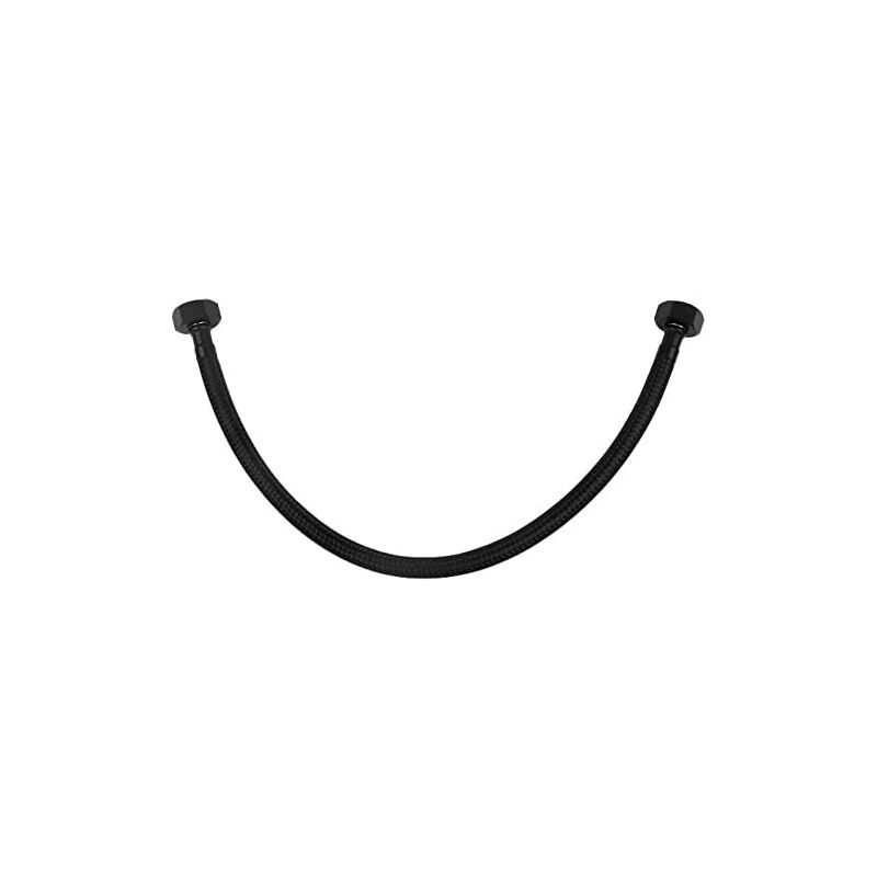 foto del prodotto alovez 60 cm circa rubinetto nero con tubo flessibile e nylon intrecciato, 23 pollici, diametro 1 2, installazione nascosta