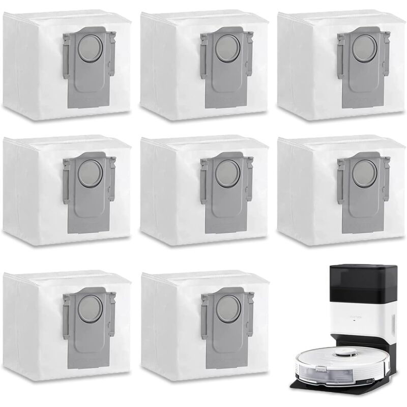 foto del prodotto alovez 8 accessori per sacchetti antipolvere per xiaomi roborock s7 maxv ultra s7 pro ultra q7 q7 max t8 q5 aspirapolvere fisso, 3l