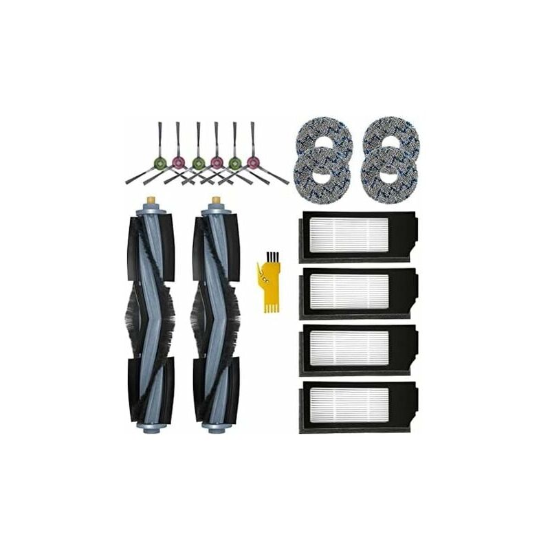 foto del prodotto alovez accessori di ricambio per robot aspirapolvere ecovacs deebot x1 omni, x1 e omni, x1 turbo, t10 turbo omni, 1 spazzola, 2 filtri, 6 spazzole