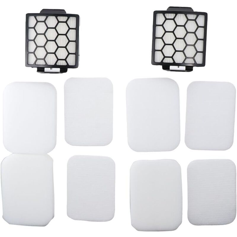 foto del prodotto alovez accessori per aspirapolvere, cartuccia filtro, 2 filtri a rete 4 filtri in cotone, per aspirapolvere verticale zu60nv255nv251, pezzi di