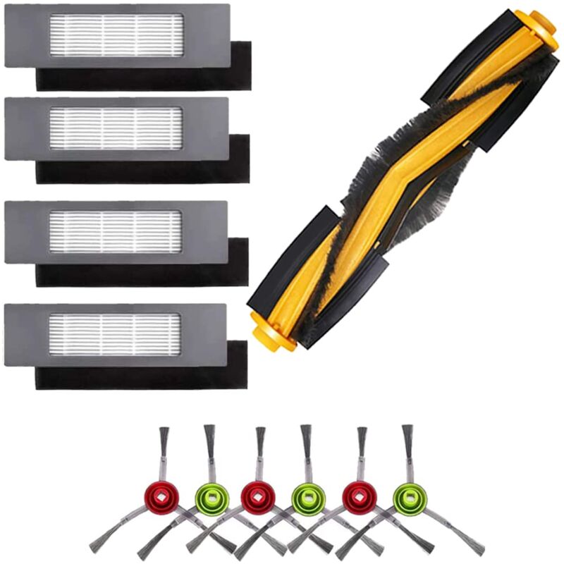 foto del prodotto alovez accessori per ecovacs deebot t8 n8, 1 spazzola principale, 4 filtri, 6 spazzole laterali per deebot ozmo 950 920 t8 t8 , t8 aivi, t8max, n8,