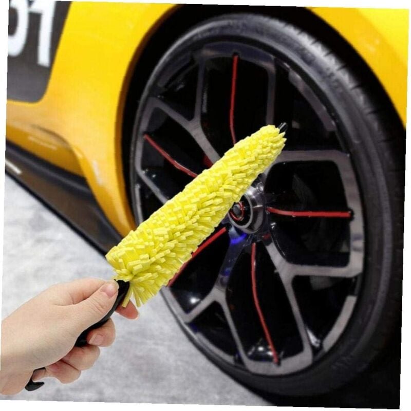 foto del prodotto alovez accessori per interni auto spazzola per lavaggio ruote manico in plastica per veicoli spazzola per la pulizia dei cerchioni spazzola per