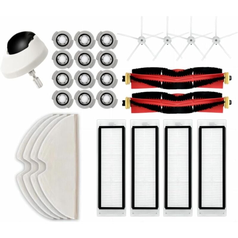 foto del prodotto alovez accessori ricambi per aspirapolvere roborock s5max s6pure s6maxv ultra, inclusi 2 spazzole principali, 4 spazzole laterali, 4 filtri hepa, 4