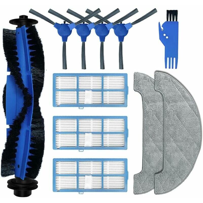 foto del prodotto alovez accessori ricambi per robotproscenic 850t, ultenic d5s pro, ultenic d5s pro , uoni s1, 1 spazzola principale, 4 spazzole laterali, 3 filtri