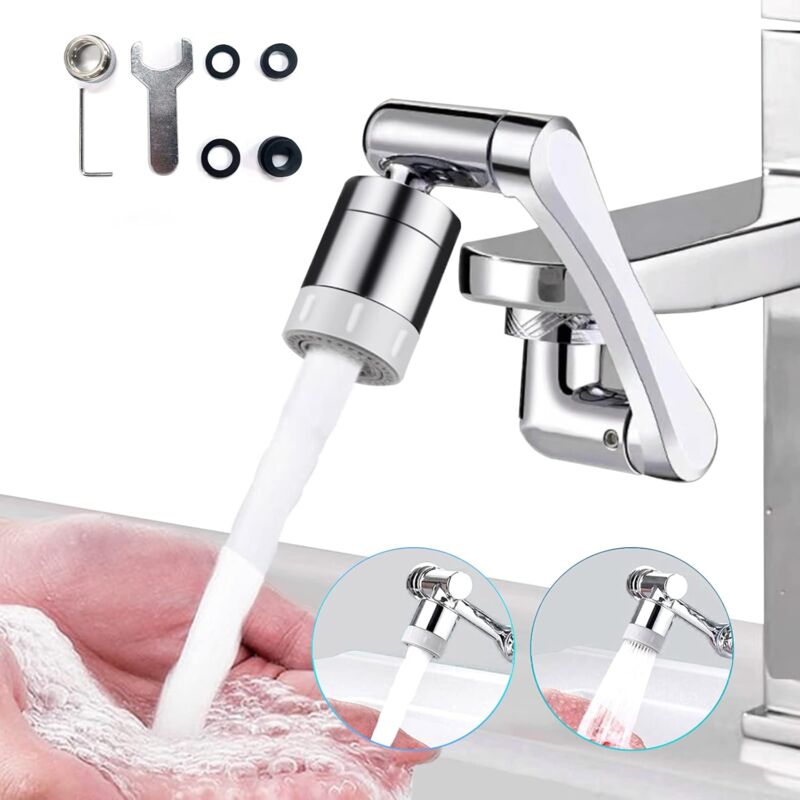 foto del prodotto alovez accessorio aeratore per rubinetto, aeratore girevole a 1080 , rubinetto di prolunga multifunzione girevole con 2 funzioni di spruzzo,