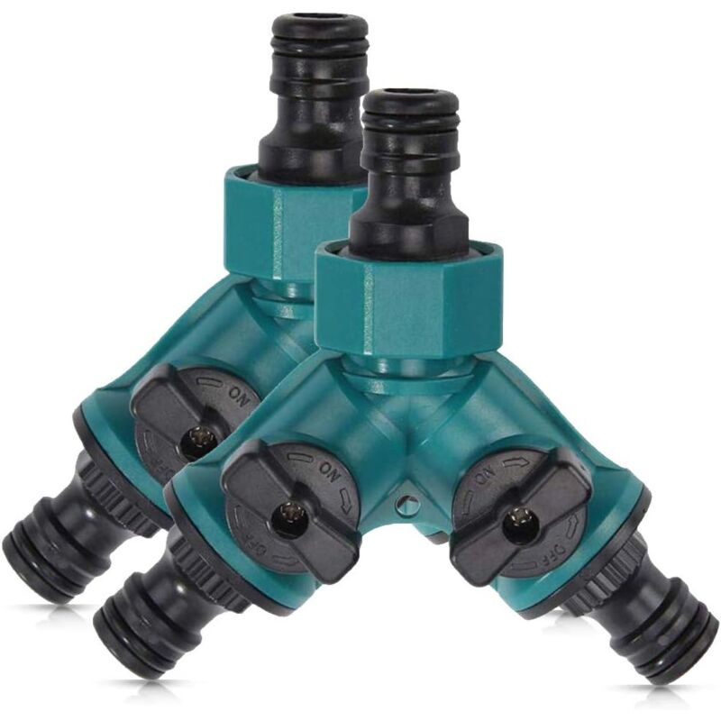 foto del prodotto alovez adattatore divisore per tubo da giardino a 2 vie, divisore per rubinetto con connettore per tubo flessibile a y da 3 4 di pollice, 2 pezzi