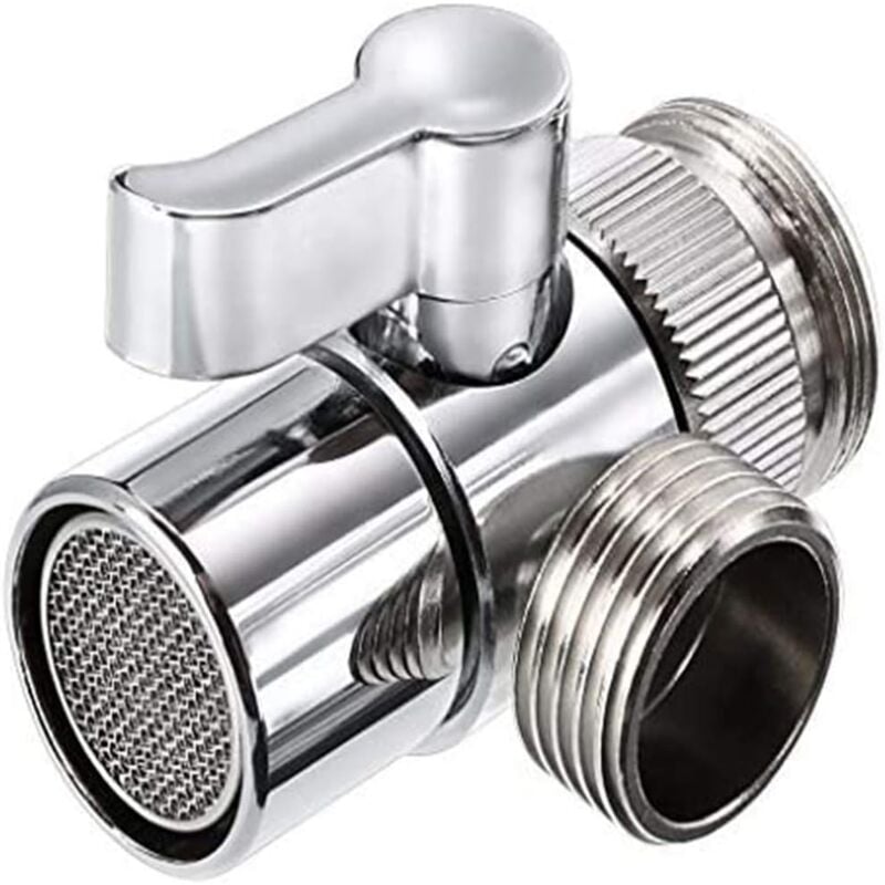 foto del prodotto alovez adattatore per rubinetto da cucina in ottone cromato lucido, deviatore per doccia o rubinetto del bagno, ricambio per rubinetto da cucina,