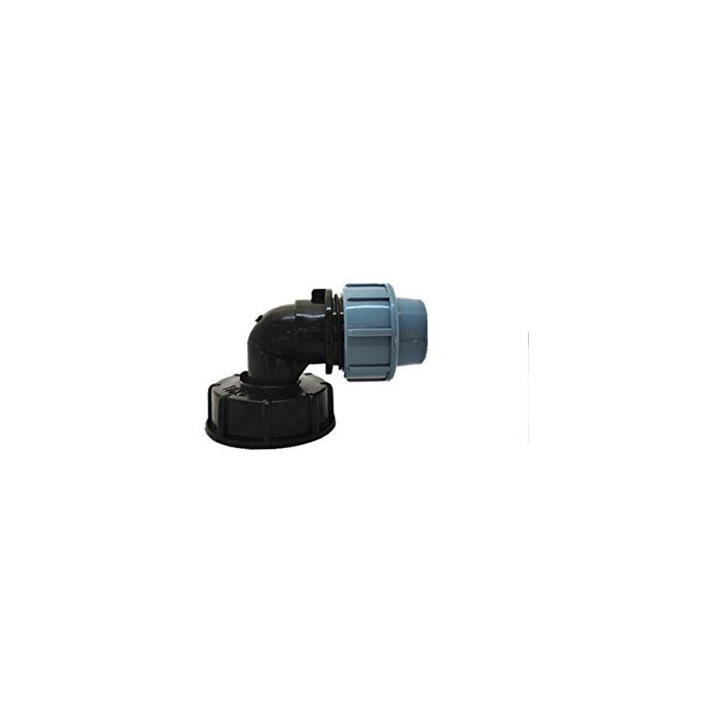foto del prodotto alovez adattatore per serbatoio ibc s60x6 a mdpe per serbatoi d acqua ibc uscita a gomito da 20 mm 