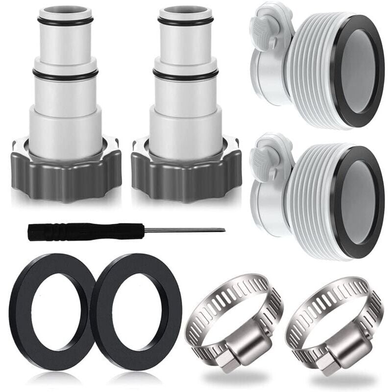 foto del prodotto alovez adattatore per tubo in gomma per pompa, 4 pezzi, collegamento per tubo per piscina intex 32 e 38 mm