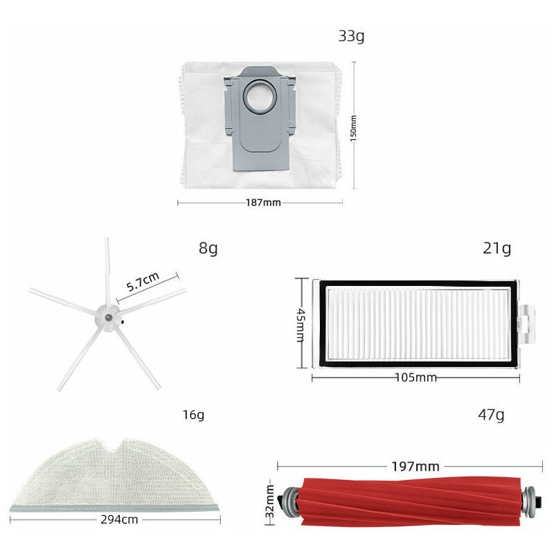 foto del prodotto alovez adatto per roborock t8 q7 max robot aspirapolvere accessori, set di accessori sostitutivi